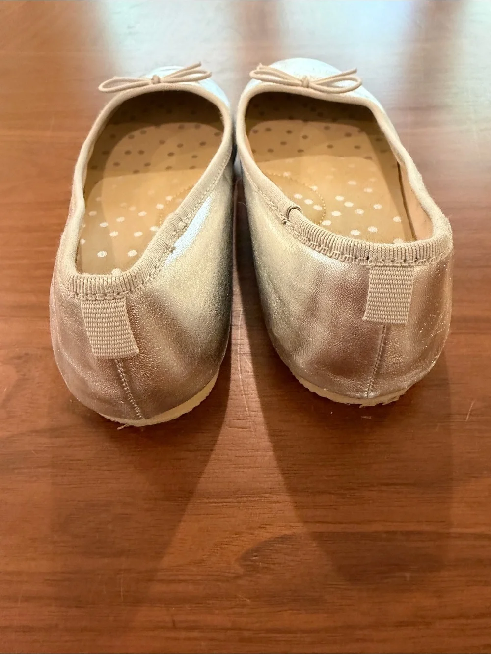 Cat & Jack Girls Silver Ballet Flats - Slip-On Comfort Size 2